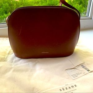 Sezane Heritage Victor Bag in Smooth Chocolate